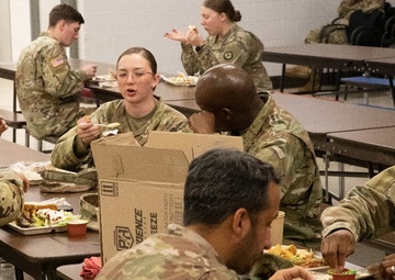304th Military Police Battalion enjoys holiday meal