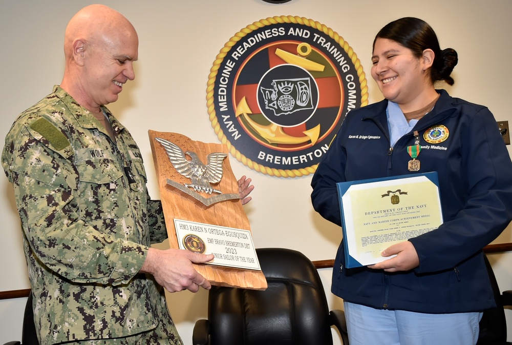 EMF Bravo Junior Sailor of the Year recognized at Bremerton Det.