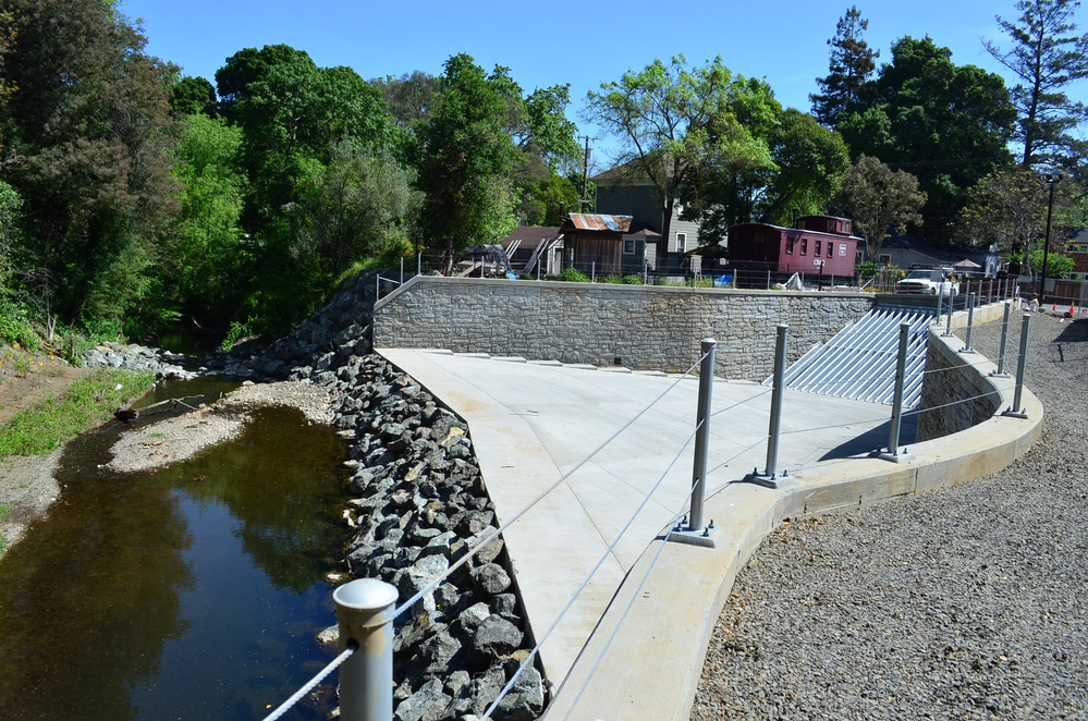 New pedestrian bridge last major phase of Corps’ Napa Creek project