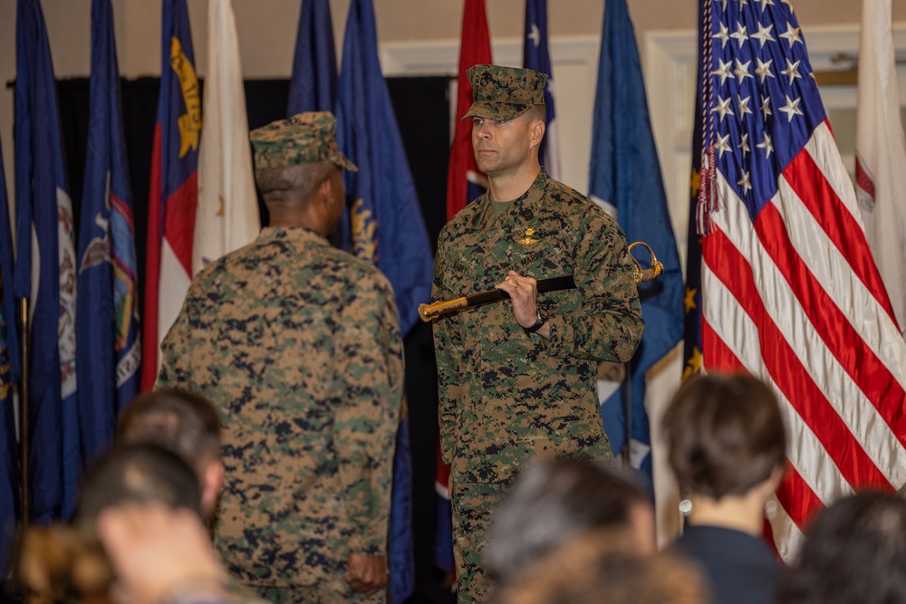 Quantico bids farewell to Sgt. Maj. Barry as Sgt. Maj. Brown assumes post