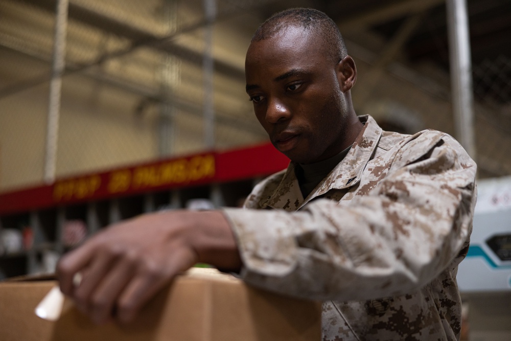 DMO Marines assist permanent personal with packaging and moving