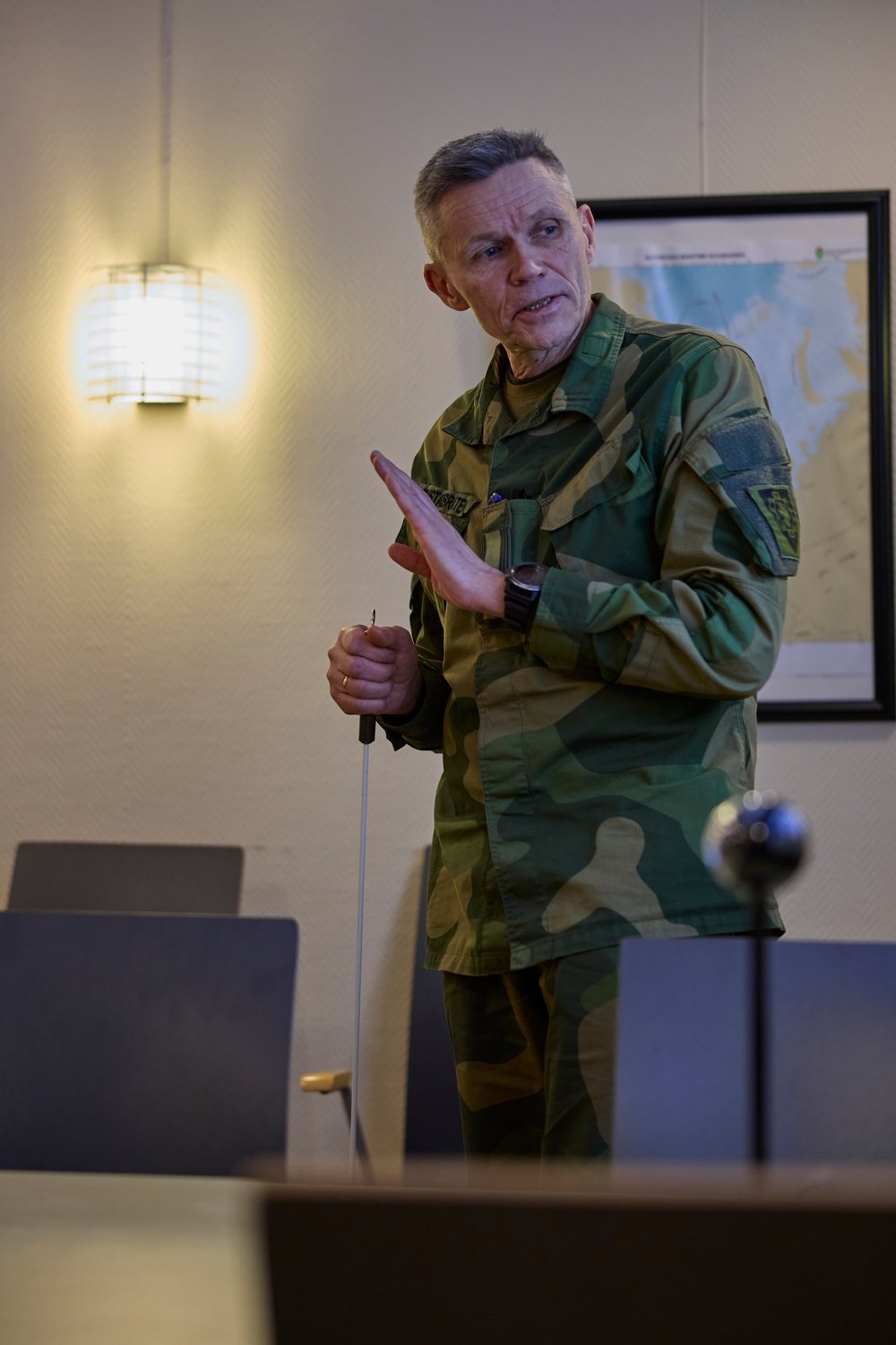 Maj. Gen. Sofge visits the Norwegian Army Allied Training Center