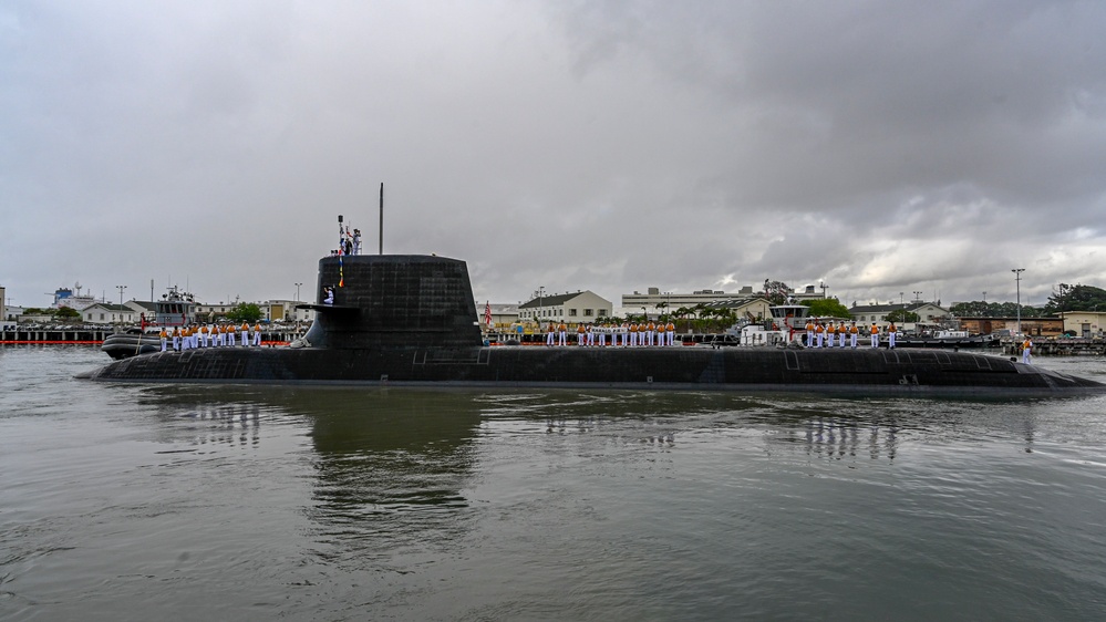 JS Sekiryu (SS 508) departs Joint Base Pearl Harbor-Hickam