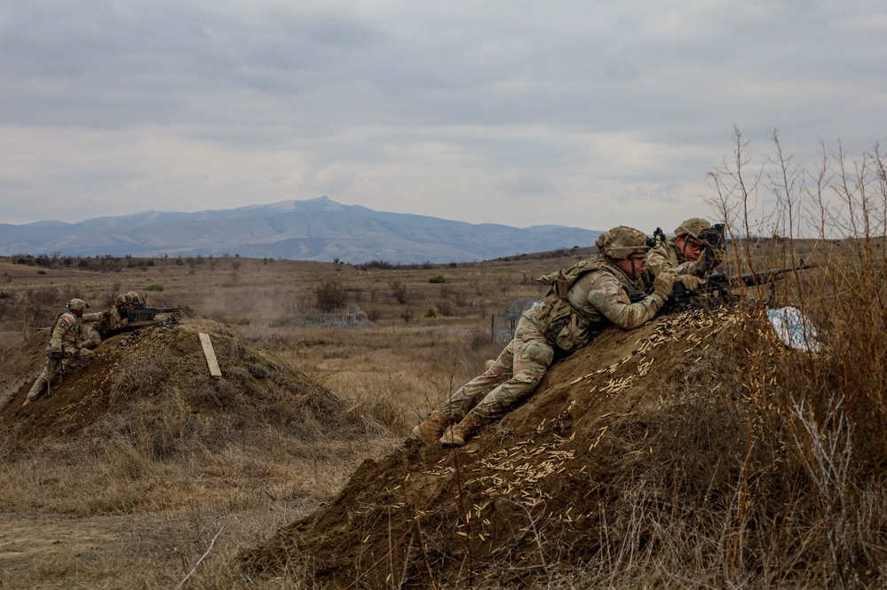 U.S. Army 2-2 Cavalry conducts M240 machine gun training during Brave Partner 23