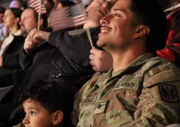 Soldier and Son Attend Professional Wrestling Event Honoring Troops in Providence