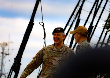 U.S. Army Special Operations Commanding General on the Deck of the USS Constitution
