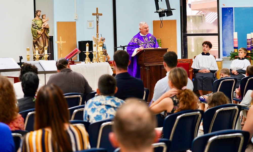 Father Daniel Mode visits U.S. Coast Guard in Guam