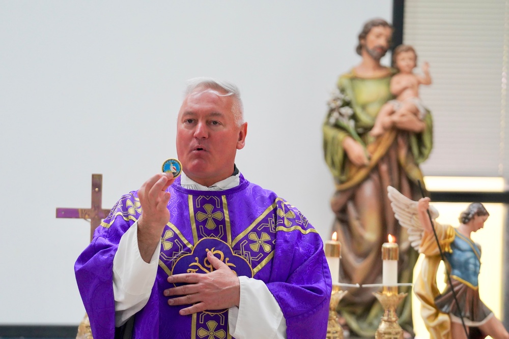 Father Daniel Mode visits U.S. Coast Guard in Guam