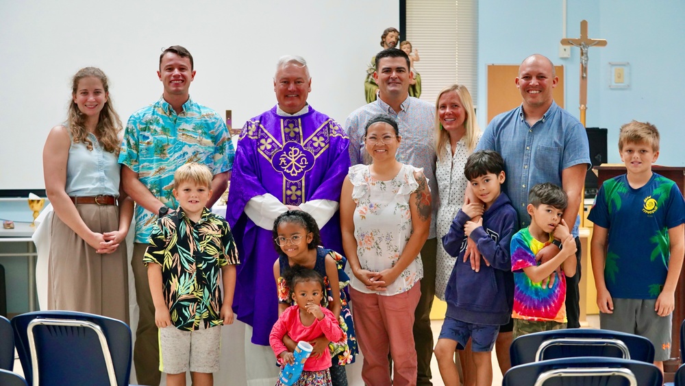 Father Daniel Mode visits U.S. Coast Guard in Guam