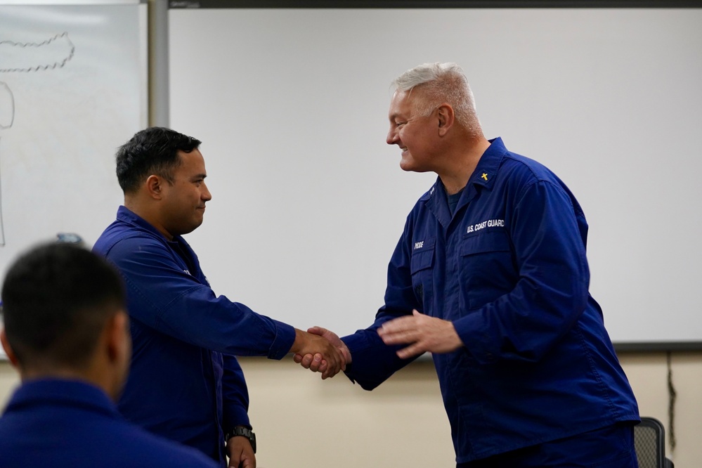 Father Daniel Mode visits U.S. Coast Guard in Guam