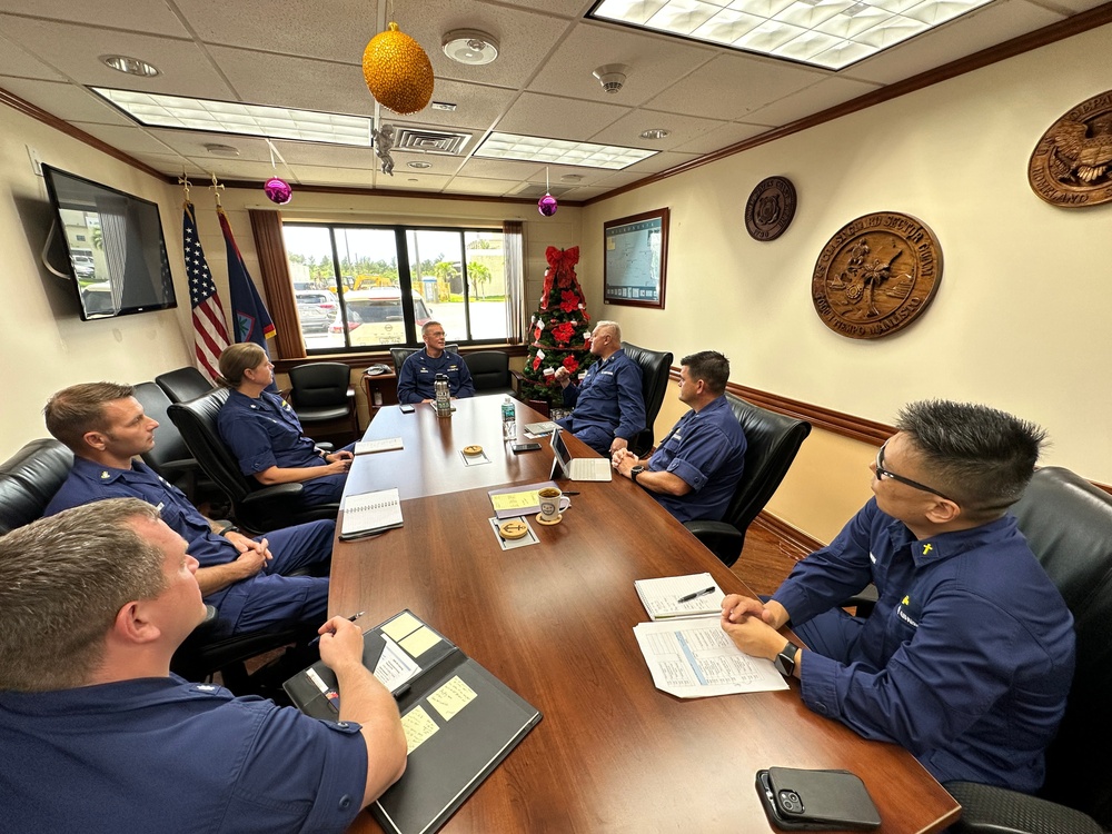 Father Daniel Mode visits U.S. Coast Guard in Guam