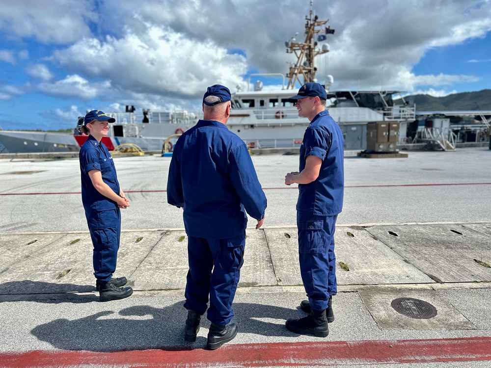 Father Daniel Mode visits U.S. Coast Guard in Guam