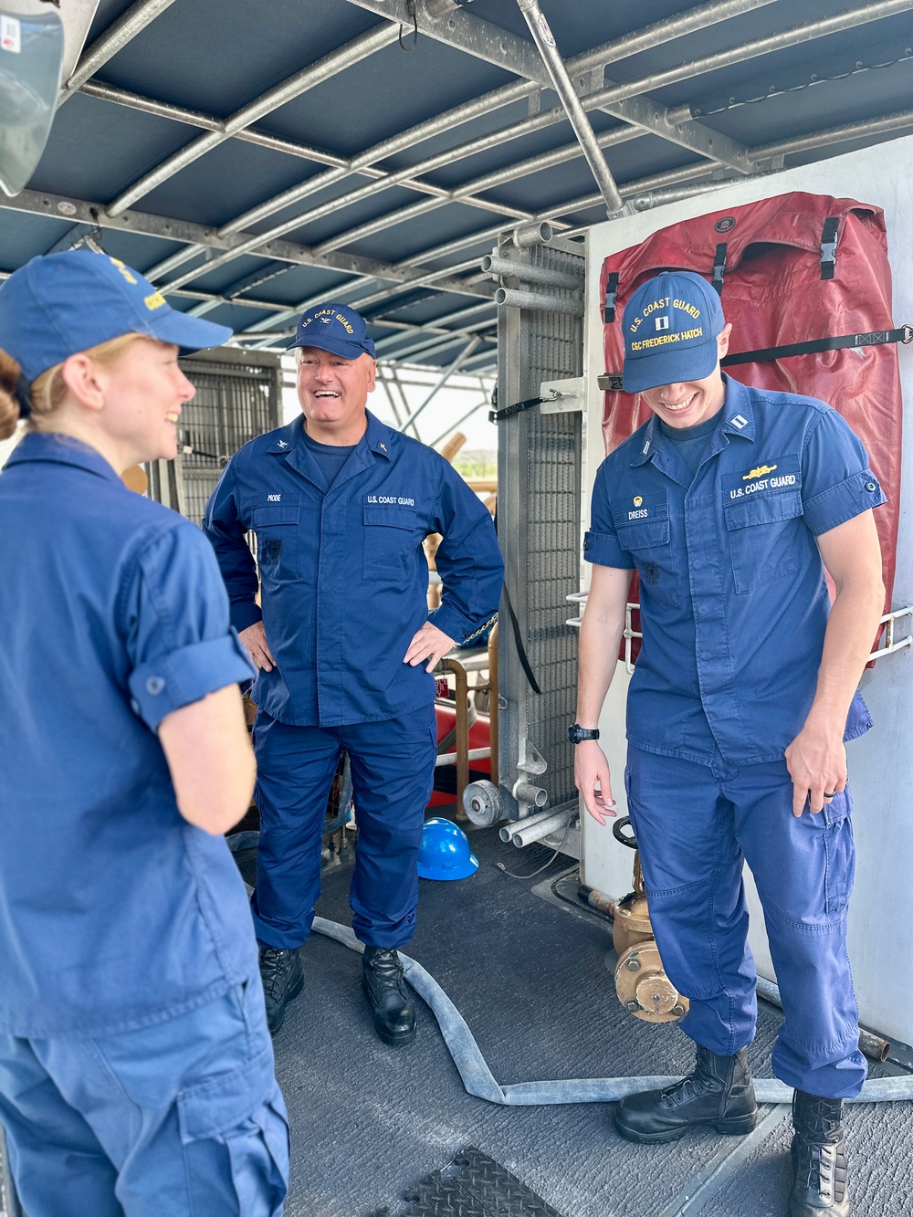 Father Daniel Mode visits U.S. Coast Guard in Guam