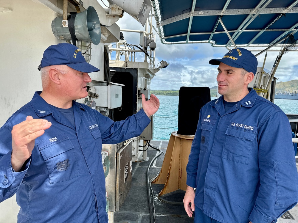 Father Daniel Mode visits U.S. Coast Guard in Guam