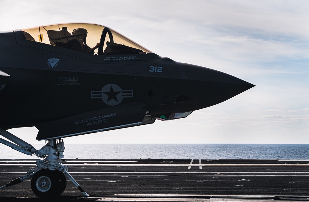 F-35C Lightning II Prepares to Take off on USS George Washington