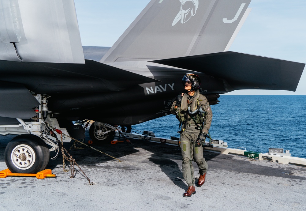 Lt. Cmdr. Martin Doerr Takes Off