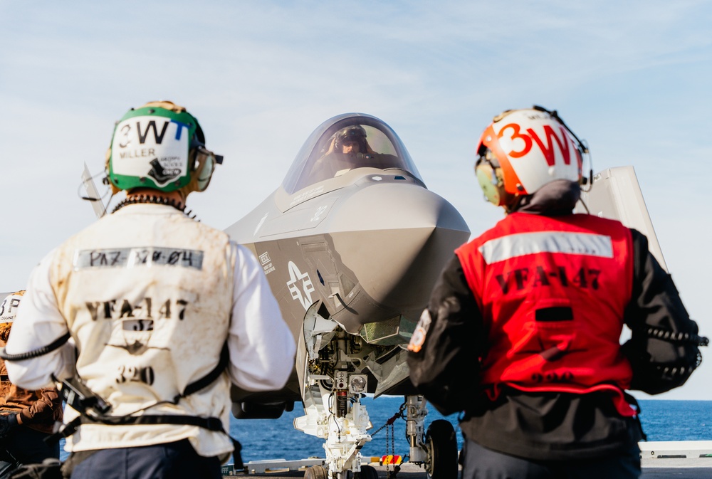 Lt. Cmdr. Martin Doerr Takes Off