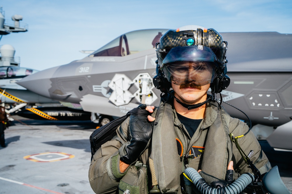 Lt. Cmdr. Martin Doerr Takes Off