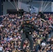 Soldiers from Army Golden Knights jump into Gillette Stadium for the 124th Army Navy football game