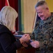 Maj. Gen. Sofge greets the Mayor and residents of Harstad