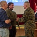 Maj. Gen. Sofge greets the Mayor and residents of Harstad