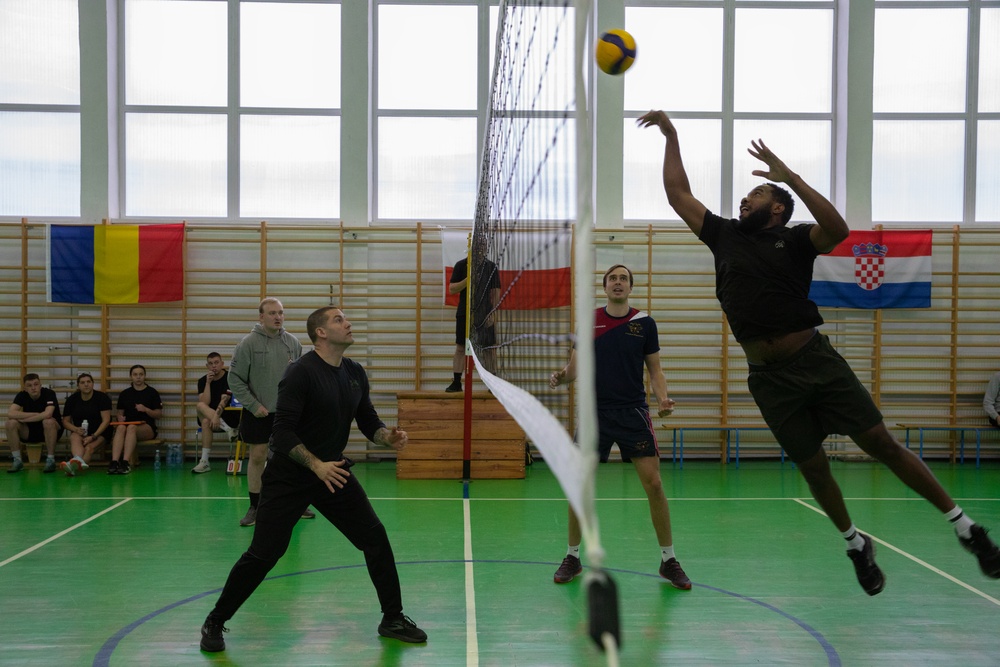 Task Force Marne, NATO Allied troops participate in volleyball tournament in Poland