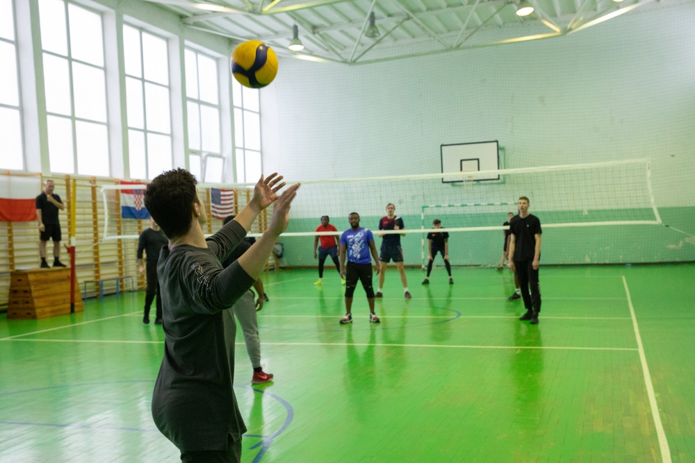 Task Force Marne, NATO Allied troops participate in volleyball tournament in Poland