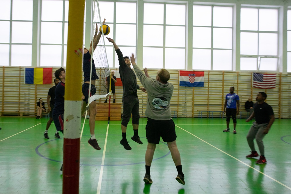 Task Force Marne, NATO Allied troops participate in volleyball tournament in Poland