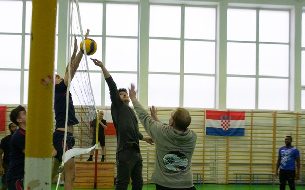 Task Force Marne, NATO Allied troops participate in volleyball tournament in Poland