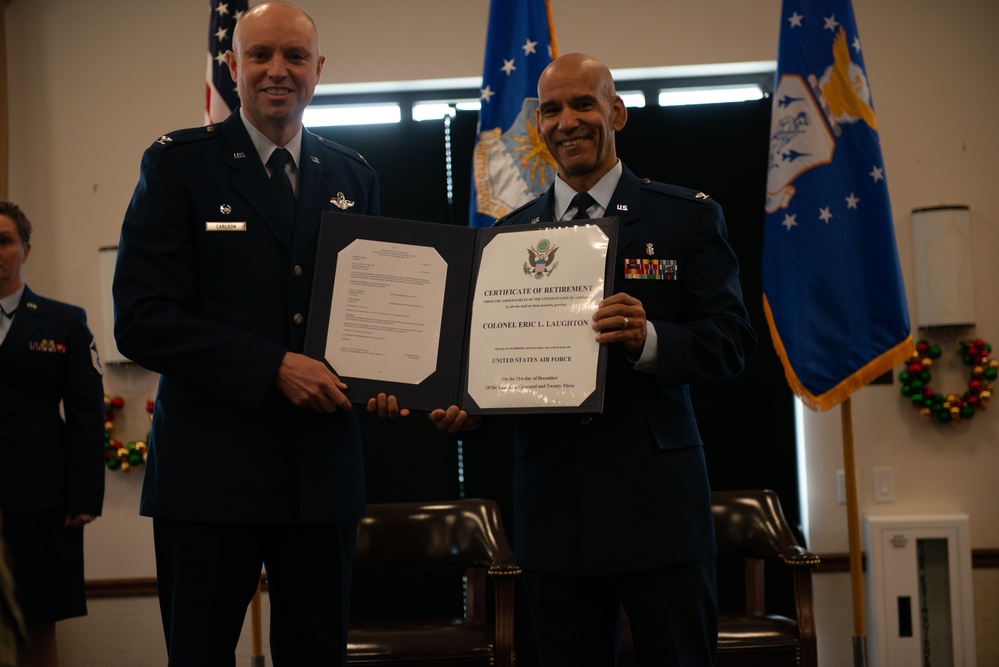 Col. Eric Laughton retires from the 107th Attack Wing