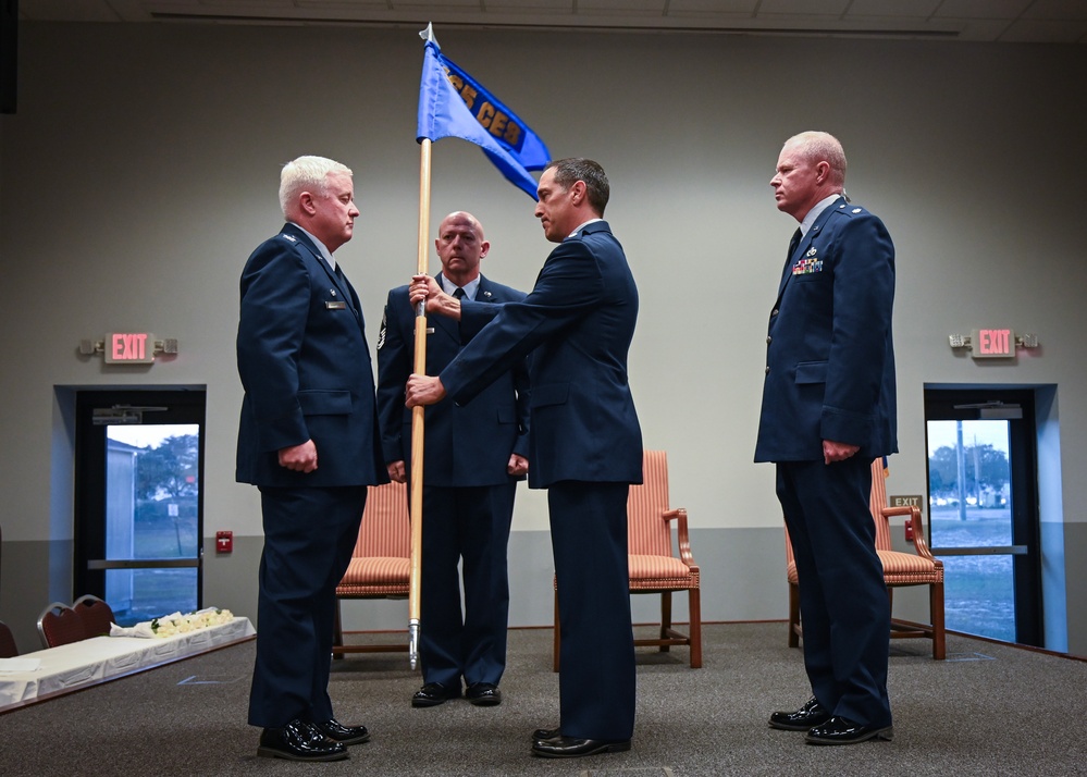 165th CES Change of Command