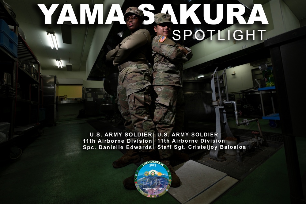 Yama Sakura 85 Spotlight: Spc. Danielle Edwards and Staff Sgt. Cristeljoy Baloaloa