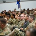 Command Chief Williams speaks at the 113th wing all-call