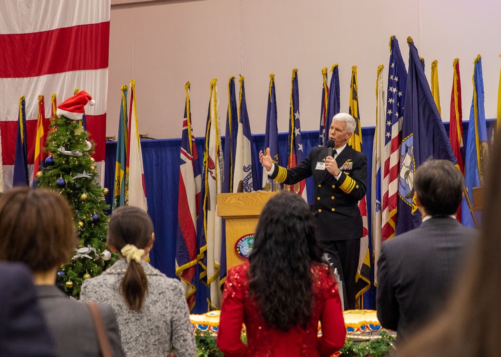 Commander, U.S. 7th Fleet hosts holiday reception aboard USS Ronald Reagan (CVN 76)