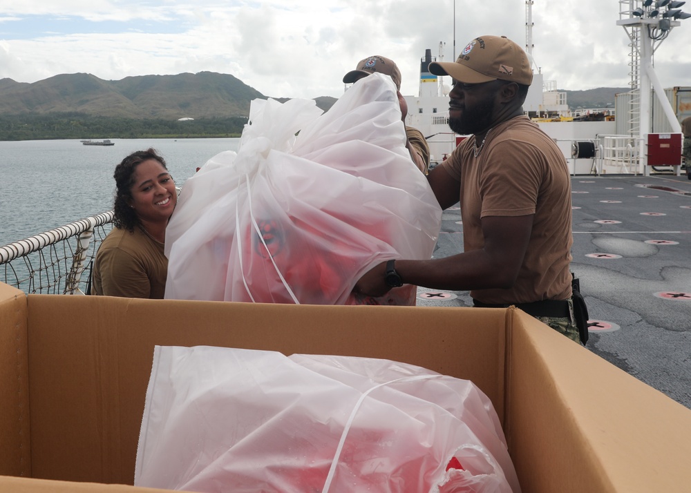 Pacific Partnership 2024-1: USNS Mercy Supply Onload in Guam