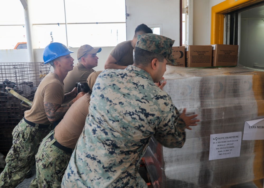 Pacific Partnership 2024-1: USNS Mercy Supply Onload in Guam