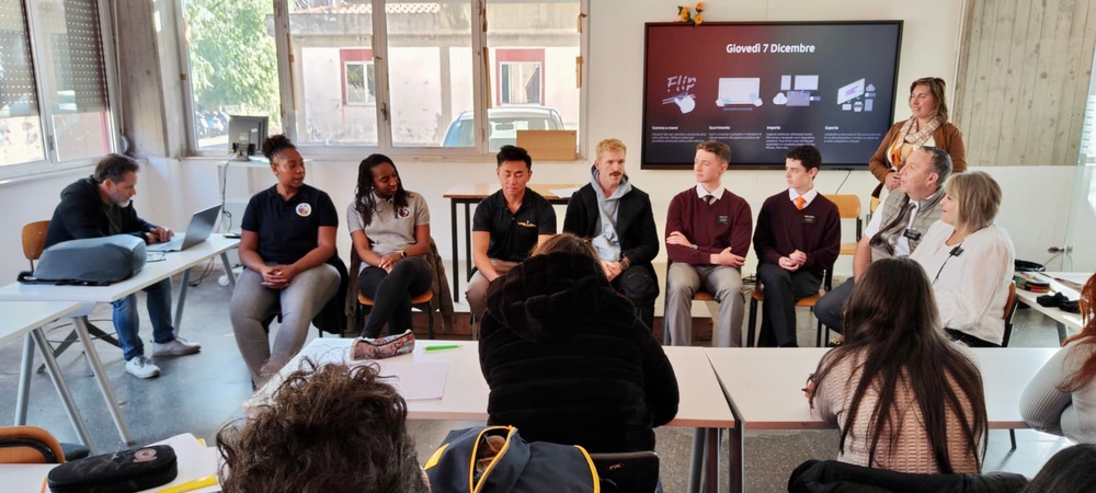 Sigonella Public Works Officers Host COMREL at Belpasso High School