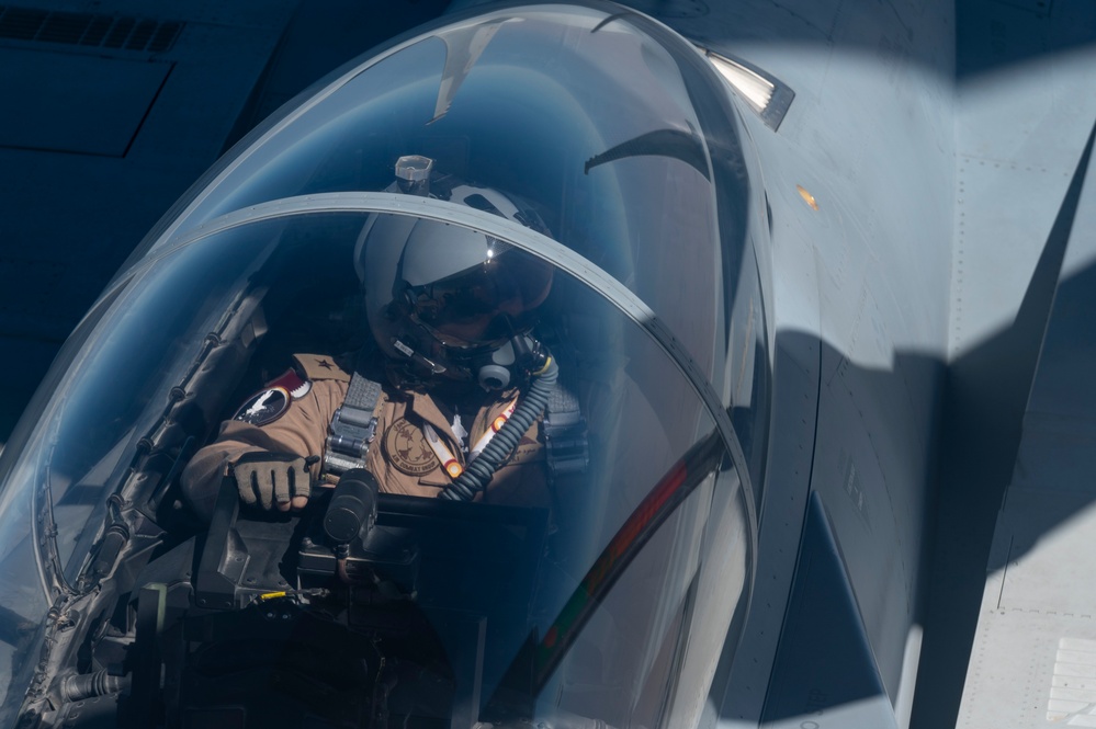 Qatar Emiri Air Force F-15E Strike Eagles participate in Exercise Sky Shield