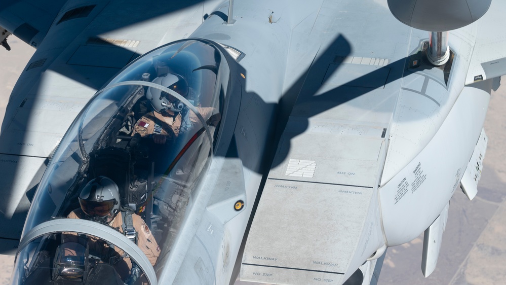 Qatar Emiri Air Force F-15E Strike Eagles participate in Exercise Sky Shield