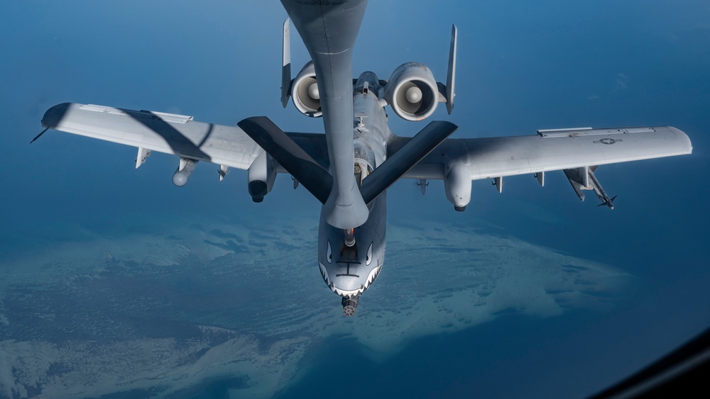 A-10 Thunderbolt II flys over CENTCOM AOR