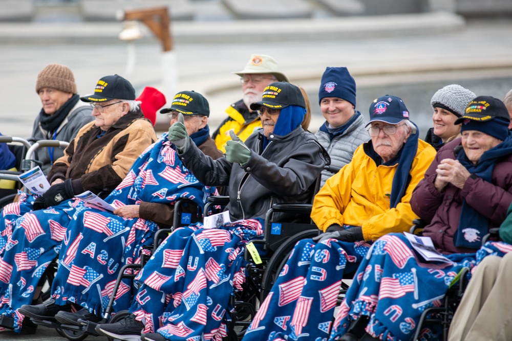 Joint Armed Forces Color Guard Honors Pearl Harbor Anniversary