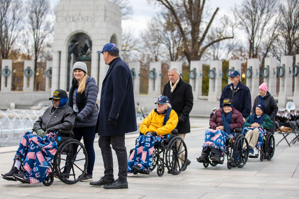 Joint Armed Forces Color Guard Honors Pearl Harbor Anniversary