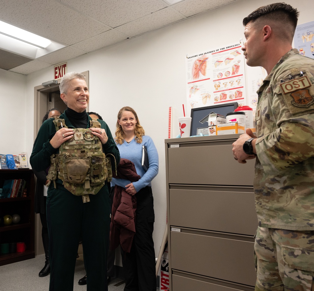 General Thomas Bussiere and Mrs. Barbara Bussiere visit Whiteman AFB