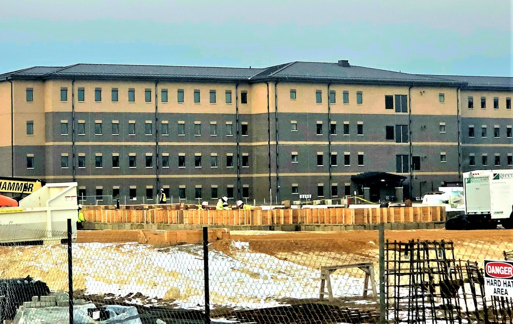 December 2023 construction operations for $28.08 million barracks project at Fort McCoy