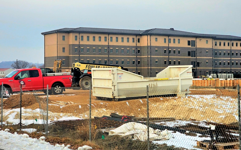 December 2023 construction operations for $28.08 million barracks project at Fort McCoy