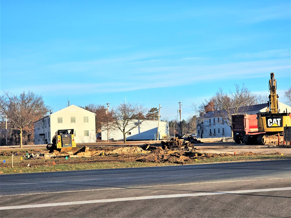 Continued building demolition in Fort McCoy’s 1600 block makes way for more transformation by construction