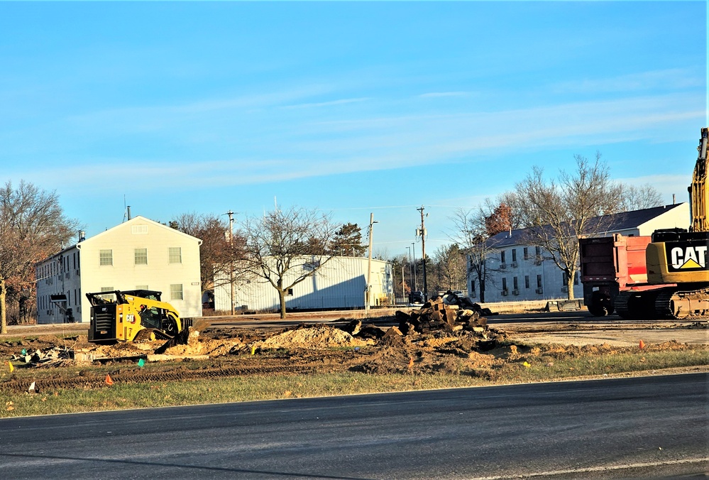 Continued building demolition in Fort McCoy’s 1600 block makes way for more transformation by construction