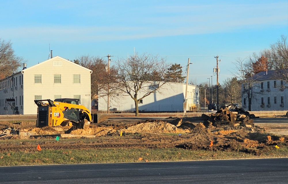 Continued building demolition in Fort McCoy’s 1600 block makes way for more transformation by construction