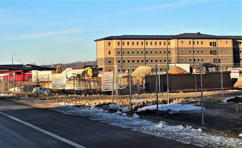 December 2023 construction operations for $28.08 million barracks project at Fort McCoy
