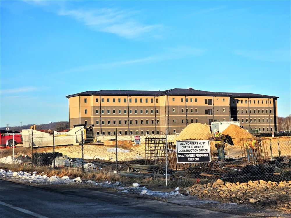 December 2023 construction operations for $28.08 million barracks project at Fort McCoy